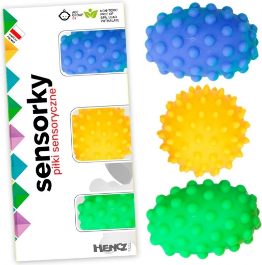 Senzorické míčky Sensorky – ježci, 3 ks