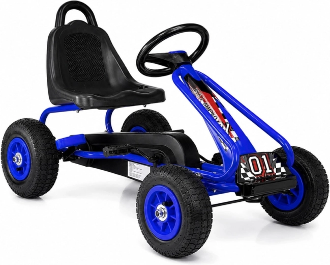 Modrá šlapací motokára pro děti