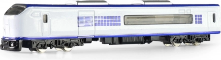 Kovová mini lokomotiva 1:48, bílá, 15 cm