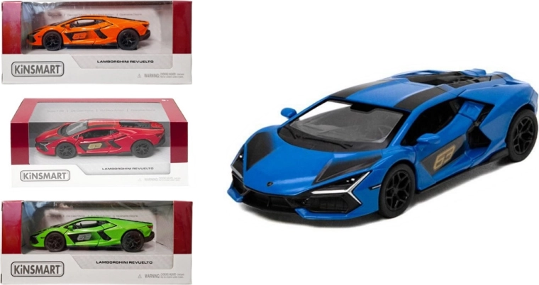 Lamborghini Revuelto kovový model s natahovacím pohonem Pull Back