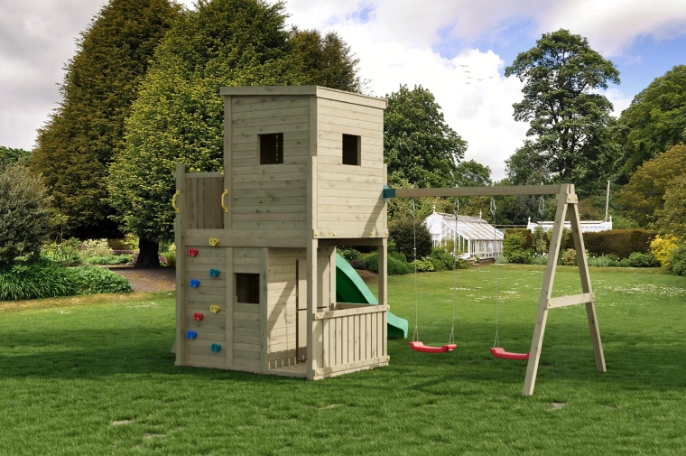 Lezecká stěna a dvojitá houpačka