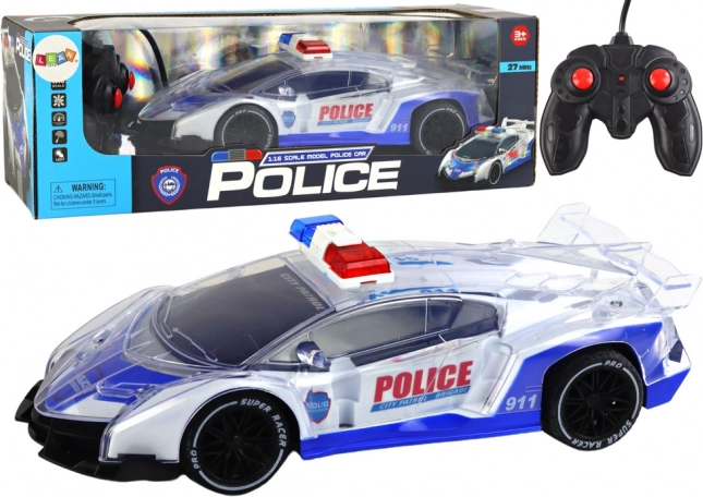 Policejní sportovní auto na dálkové ovládání 1:16 se světly