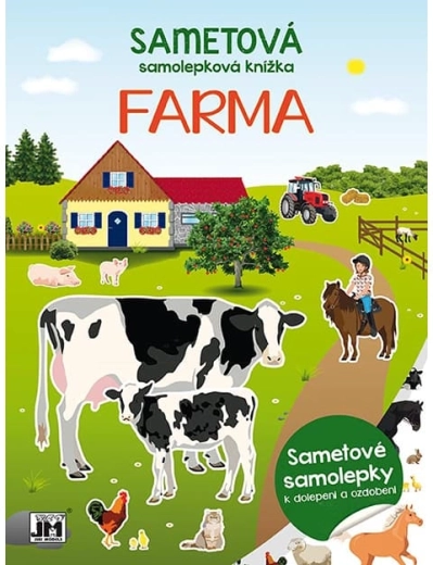 Sametová samolepková knížka Farma