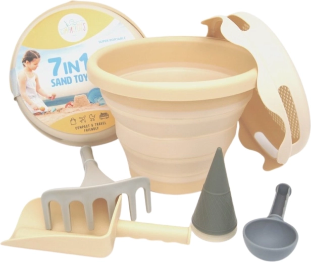 Compactoys skládací sada na písek 7v1 béžová