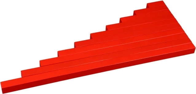 Moyo Montessori červené tyče – zmenšená verze - 1 kus