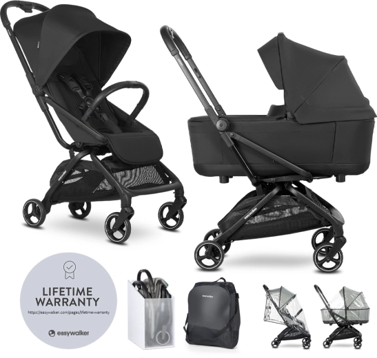 Easywalker Rockey S kombinovaný kočárek pure black
