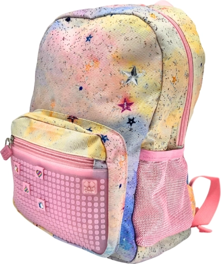 Pixie Crew malý růžový batoh s pixely Glitternox