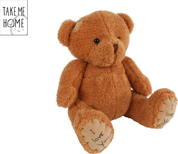 Sedící plyšový medvěd Take Me Home 25 cm