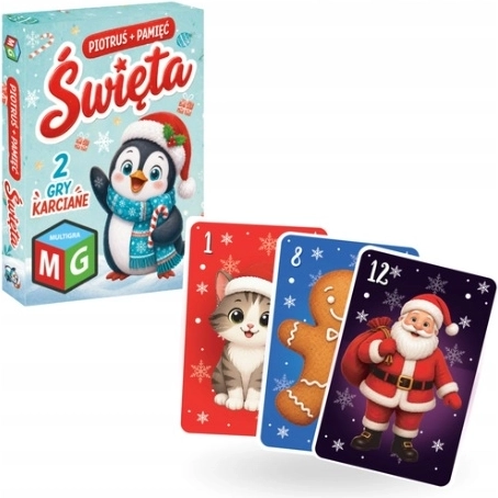 Multigra vánoční Černý Petr a pexeso Pingvinek