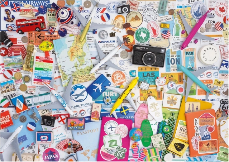 Puzzle Cestovní koláž 1000 dílků EDUCA