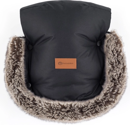 Petite&Mars rukavice na kočárek Furry forever black