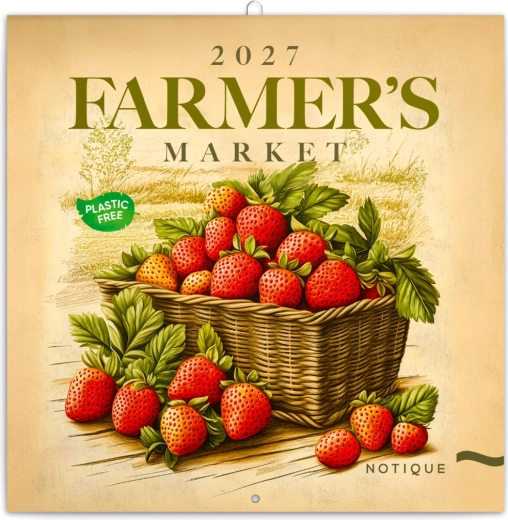 Notique poznámkový kalendář farmářské trhy 2027 30 × 30 cm plastic free