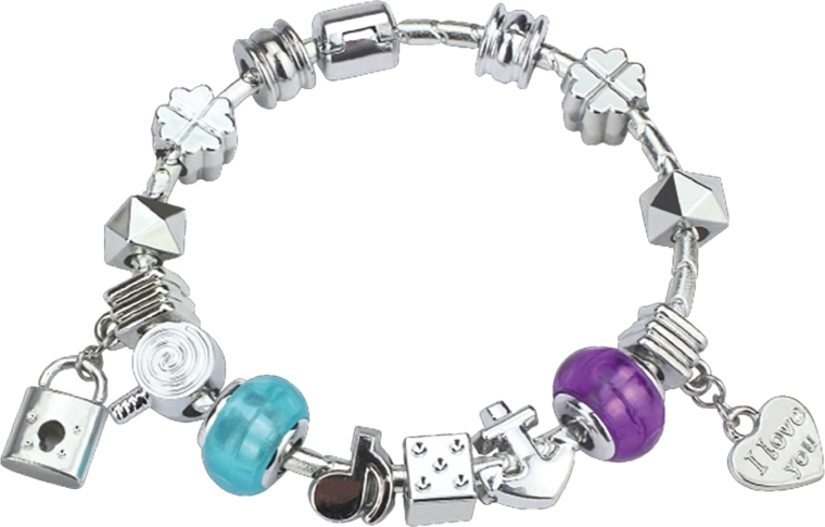 Dívčí náramek s vyměnitelnými přívěsky