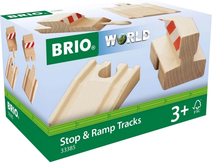 Brio stop & ramp tracks – koncové koleje a rampy pro dřevěnou vláčkodráhu