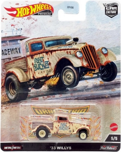Hot Wheels Premium 1933 Willys Rust Bucket – kovový sběratelský model