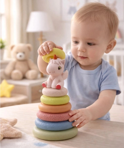 Interaktivní jednorožec s píšťalkou