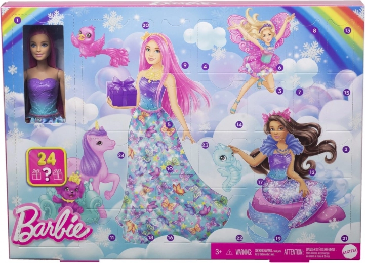 Adventní kalendář Barbie Dreamtopia s panenkou a 24 překvapeními