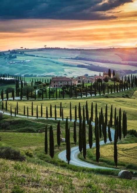 Puzzle RAVENSBURGER Val d'Orcia, Toskánsko – 1000 dílků