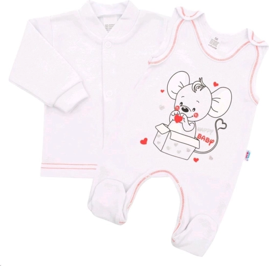 Kojenecká souprava New Baby Mouse bílá 80 (9–12 měsíců)