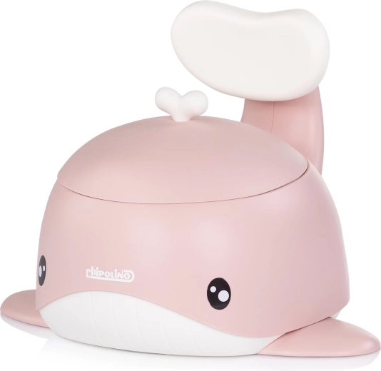 Chipolino dětský nočník s opěrkou whale pink