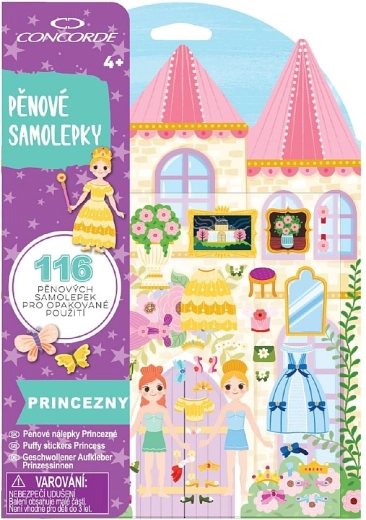 Pěnové samolepky CONCORDE – princezny, 116 ks