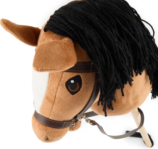 Bieco hobby horse na tyči hnědý (velikost S)