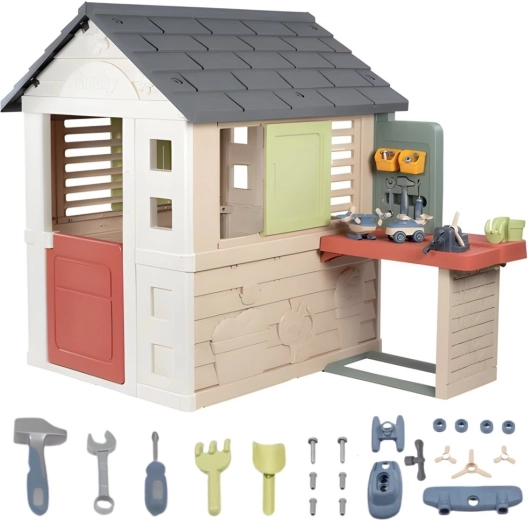 dětský domeček SMOBY s dílnou a 39 doplňky