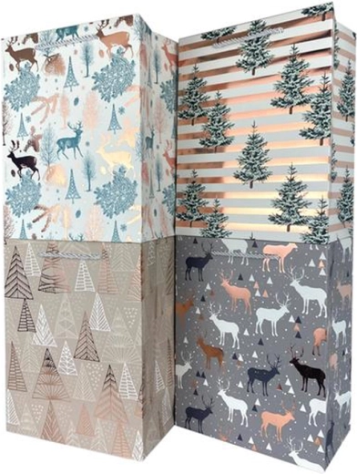 Papírová dárková taška TORO vánoční 40 × 30 × 12 cm, mix motivů