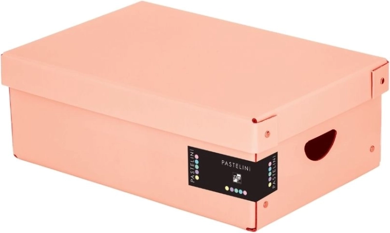 Úložná lamino krabice PASTELINI, malá, meruňková