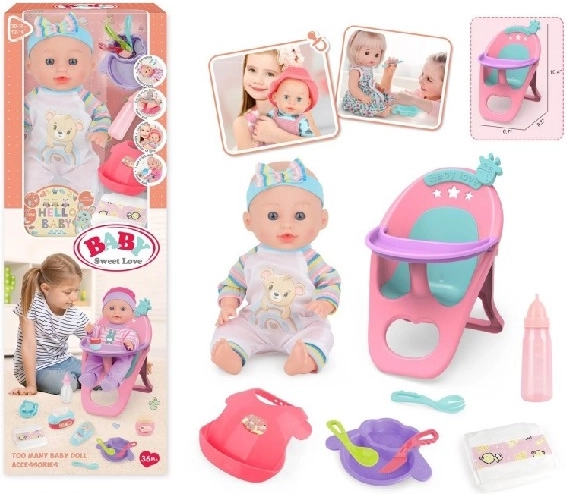 Baby Sweet Love panenka miminko se sadou ke krmení
