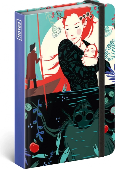 Linkovaný zápisník s autorským designem Kateřiny Bažantové 11 × 16 cm