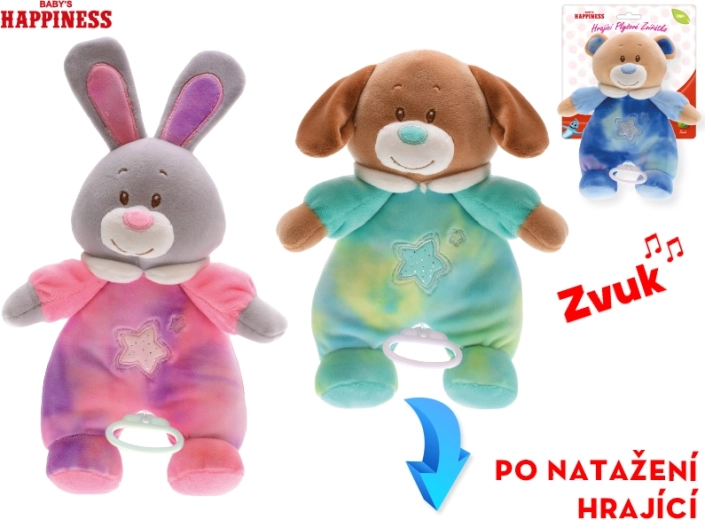 Plyšové zvířátko s melodií Baby Happiness 26 cm