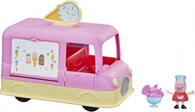 Prasátko PEPPA – zmrzlinářské auto se zvuky a figurkou