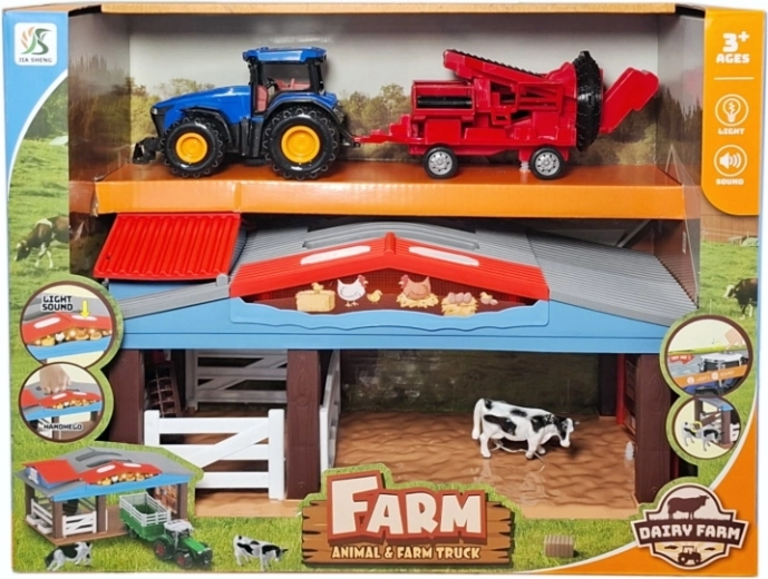 Farmářská sada farma s doplňky se světlem a zvukem - 1 kus
