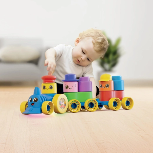 Momy Soft měkké kostky s vláčkem (25 ks)