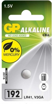 Alkalické knoflíková baterie GP LR41 1ks