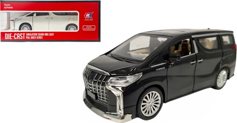 Toyota Alphard 1:24 kovový model se světlem a zvukem