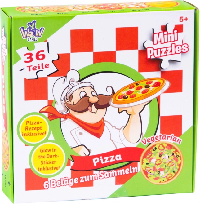 Kulaté puzzle Pizza 36 dílků