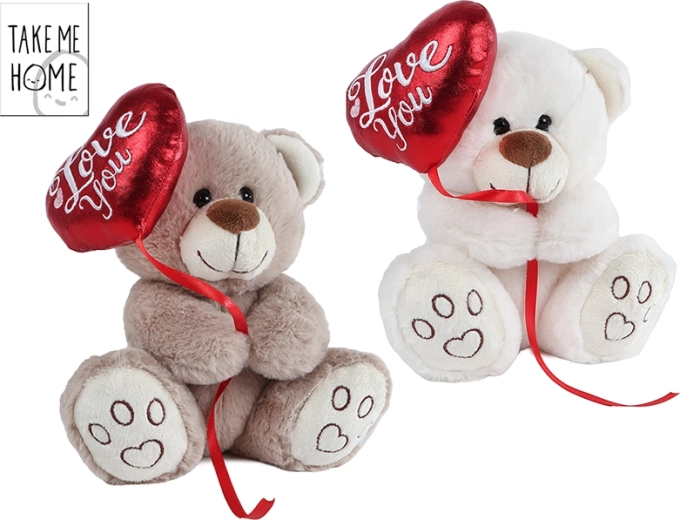 plyšový medvídek se srdcem love you 20 cm