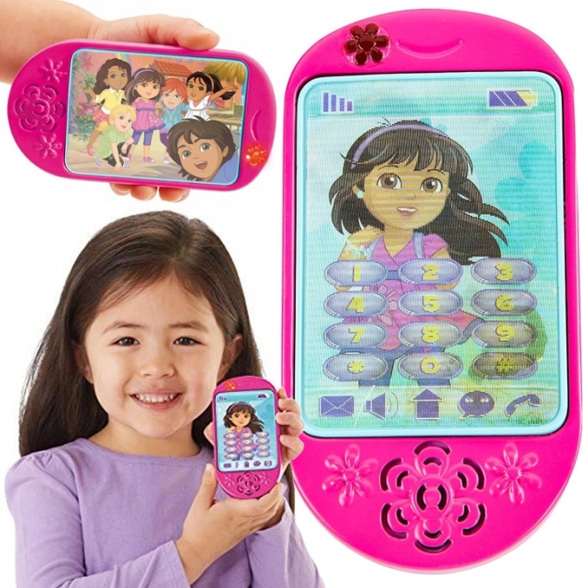 Interaktivní dětský telefon smartfon s Dorou