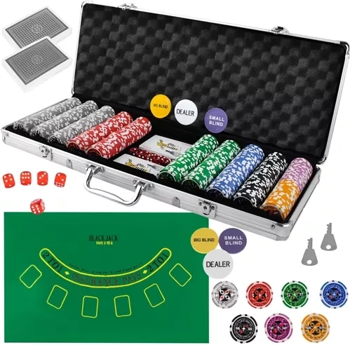 Pokerová sada 500 žetonů v kufříku