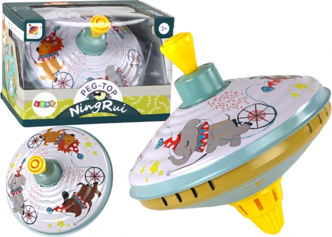 Kovový točící káča Cirkus – tradiční dětská hračka