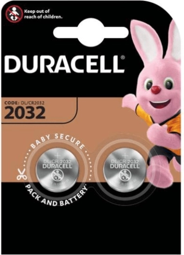 Lithiová knoflíková baterie CR2032 DURACELL, 2 ks