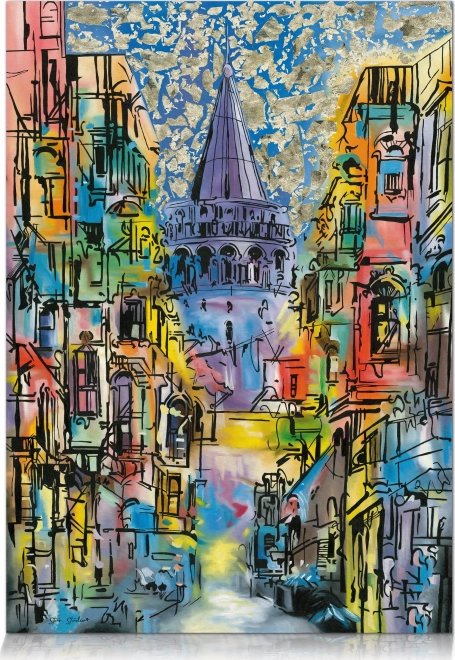 Metalické puzzle Galatská věž 1000 dílků