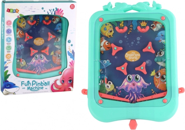 Stolní hra mini pinball s kuličkou – zelená