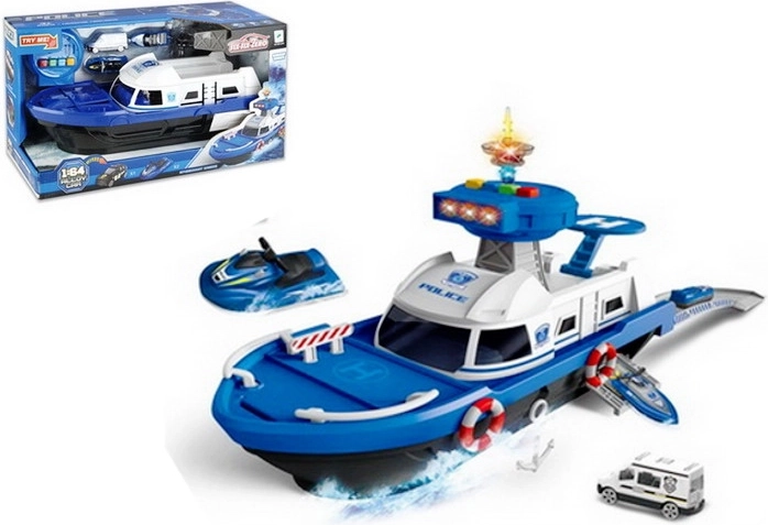 Policejní loď se světlem a zvukem