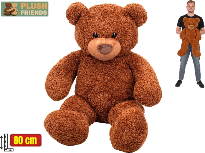 Plyšový medvěd Plush Friends 80 cm hnědý