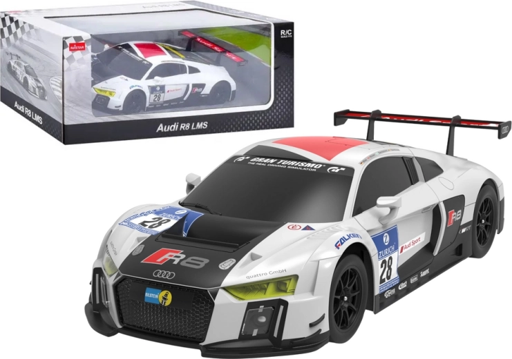 RC auto 1:24 sportovní AUDI R8 LMS, bílo‑černé