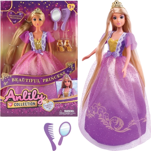 Módní panenka v princeznovských šatech 32 cm