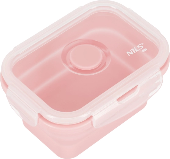 Skládací svačinový box NILS Camp 355 ml růžový